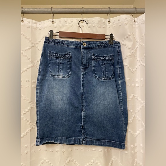 Faded Jean Pencil Skirt - Picture 1 of 1